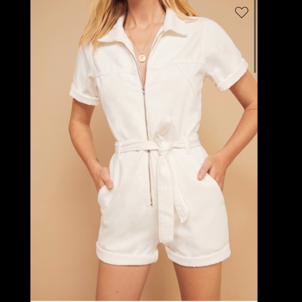 Reformation Sadie Jumpsuit White Size 8**